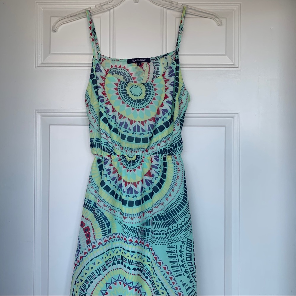 Ocean Drive Sundress With Cutout Back-Size Medium